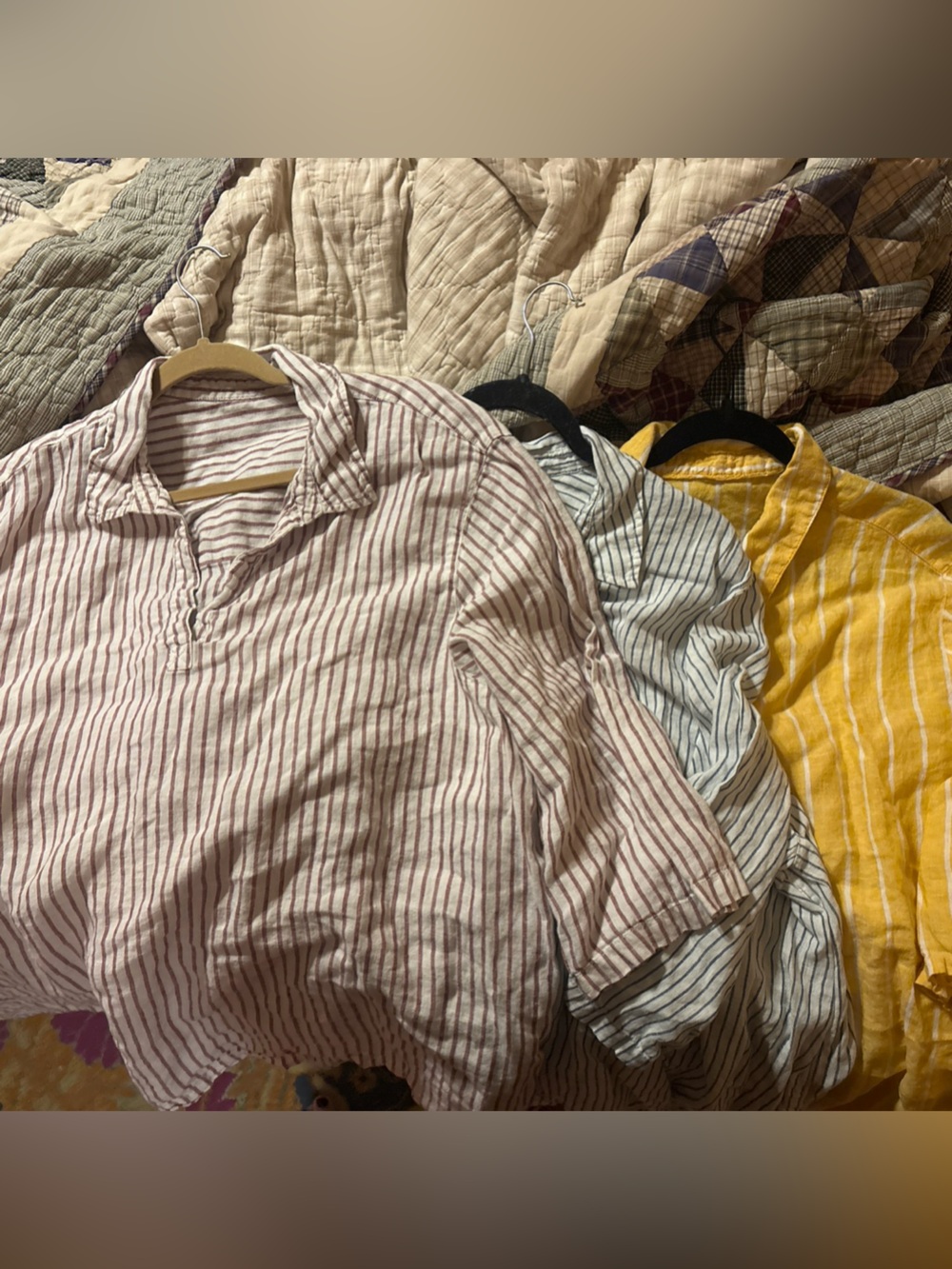 Lot oversized linen shirts